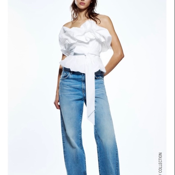 LAST ONE!! NWT Zara Voluminous Poplin Top - Picture 9 of 11